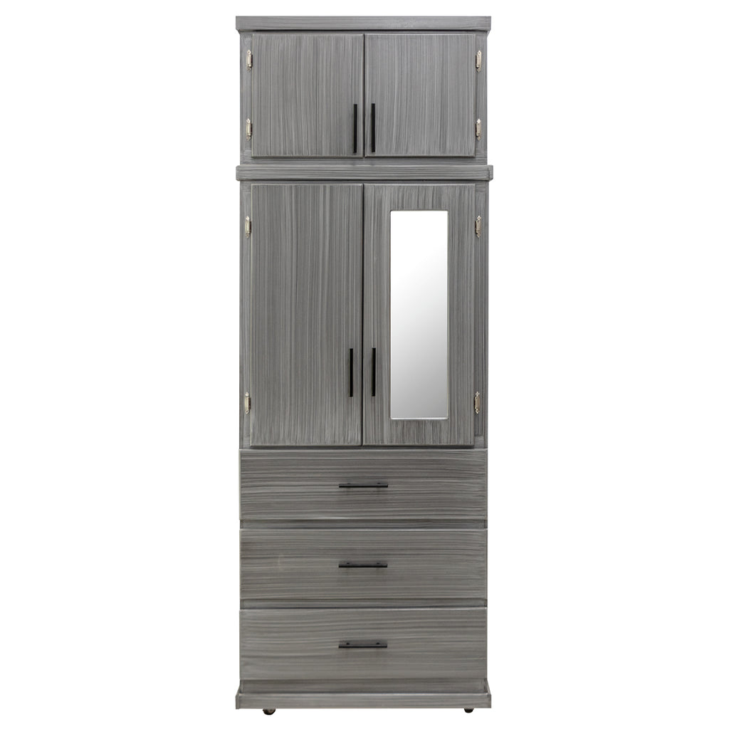 Ropero Compacto Organizador 80 cm para Ropa Color Gris 1000018419