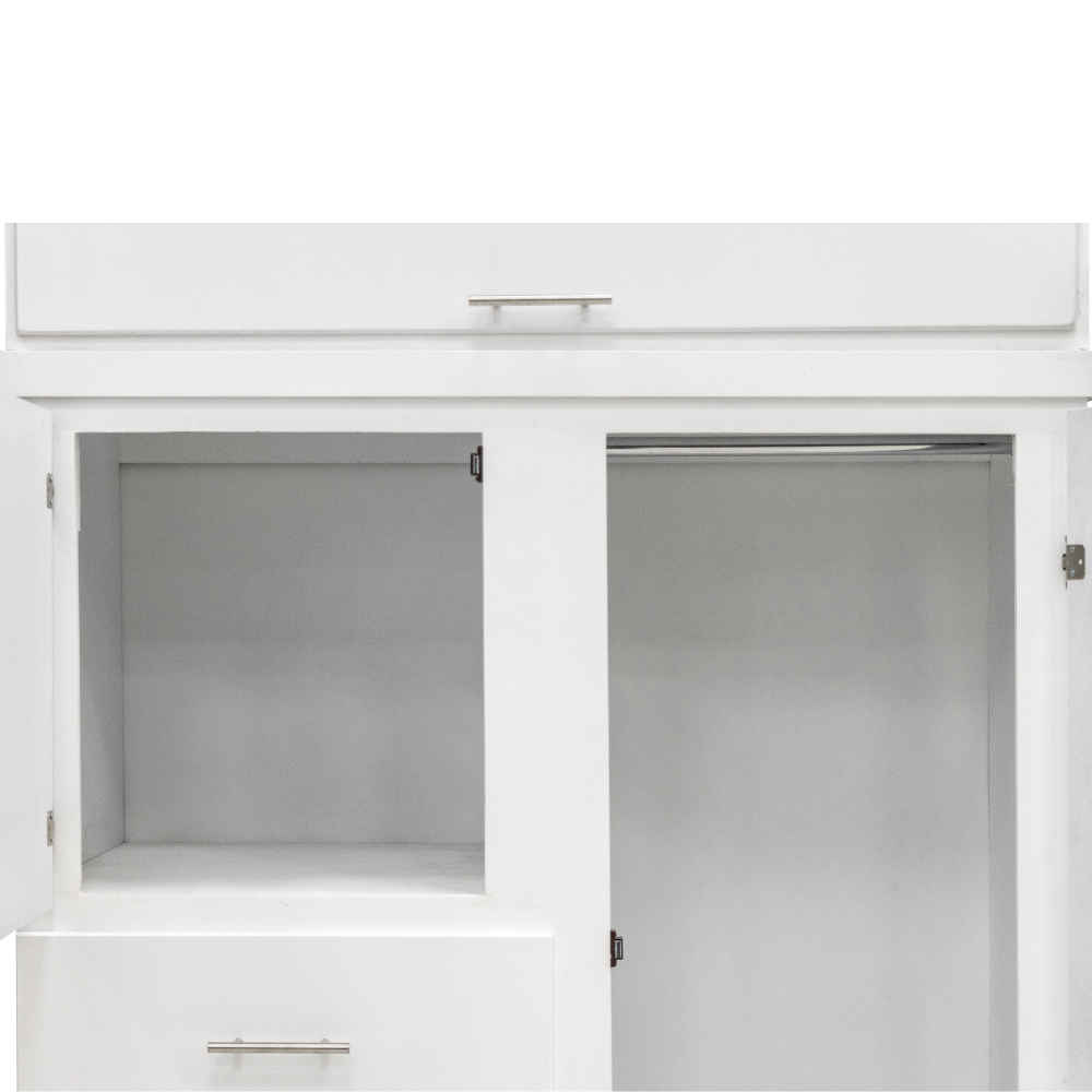 Ropero Grecia 1.20m 4 Cajones 5 Puertas Color Blanco