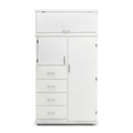 Ropero Grecia 1.20m 4 Cajones 5 Puertas Color Blanco