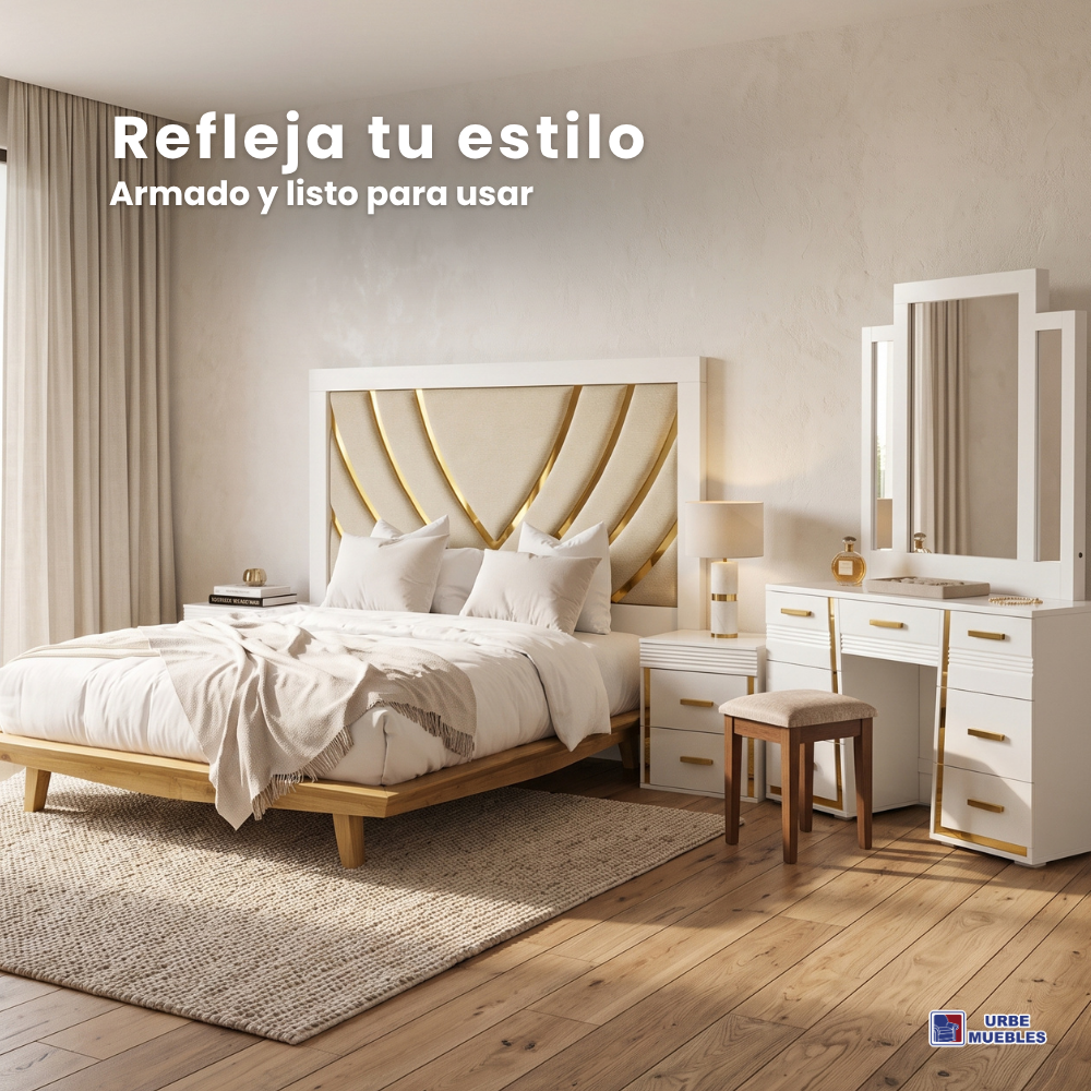Recámara Completa King Size Aladin 5 Piezas 1000018504