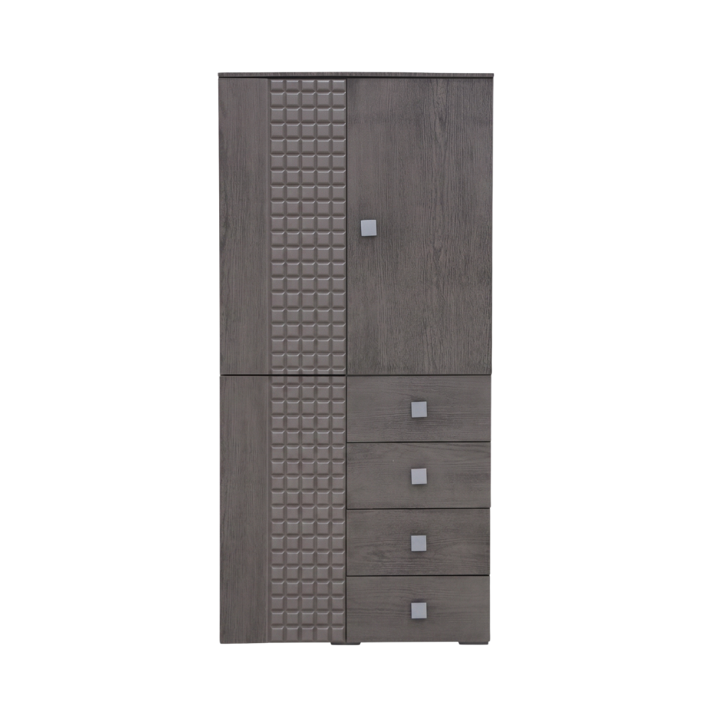 Ropero Closet California Cajones Puertas Color Gris 1000018514