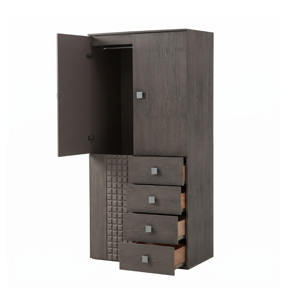 Ropero Closet California Cajones Puertas Color Gris 1000018514