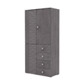 Ropero Closet California Cajones Puertas Color Gris 1000018514