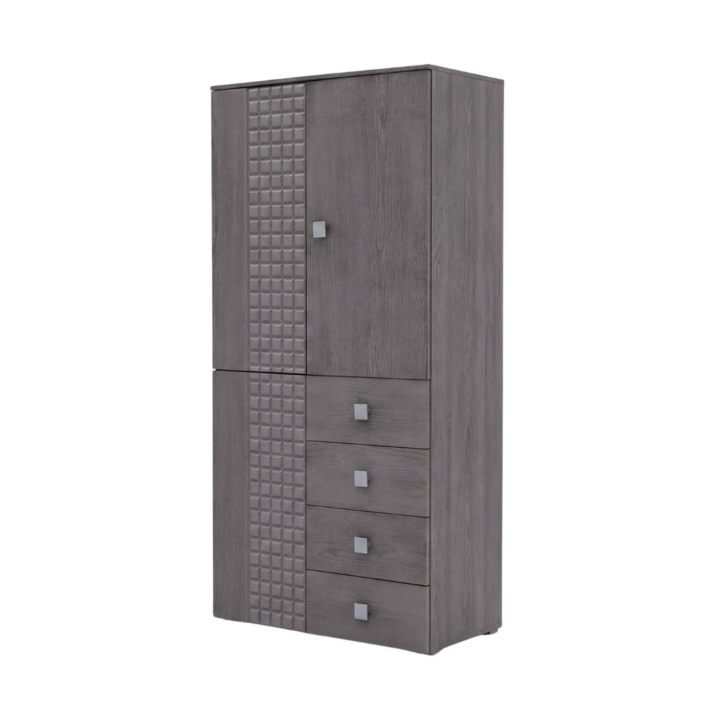 Ropero Closet California Cajones Puertas Color Gris 1000018514