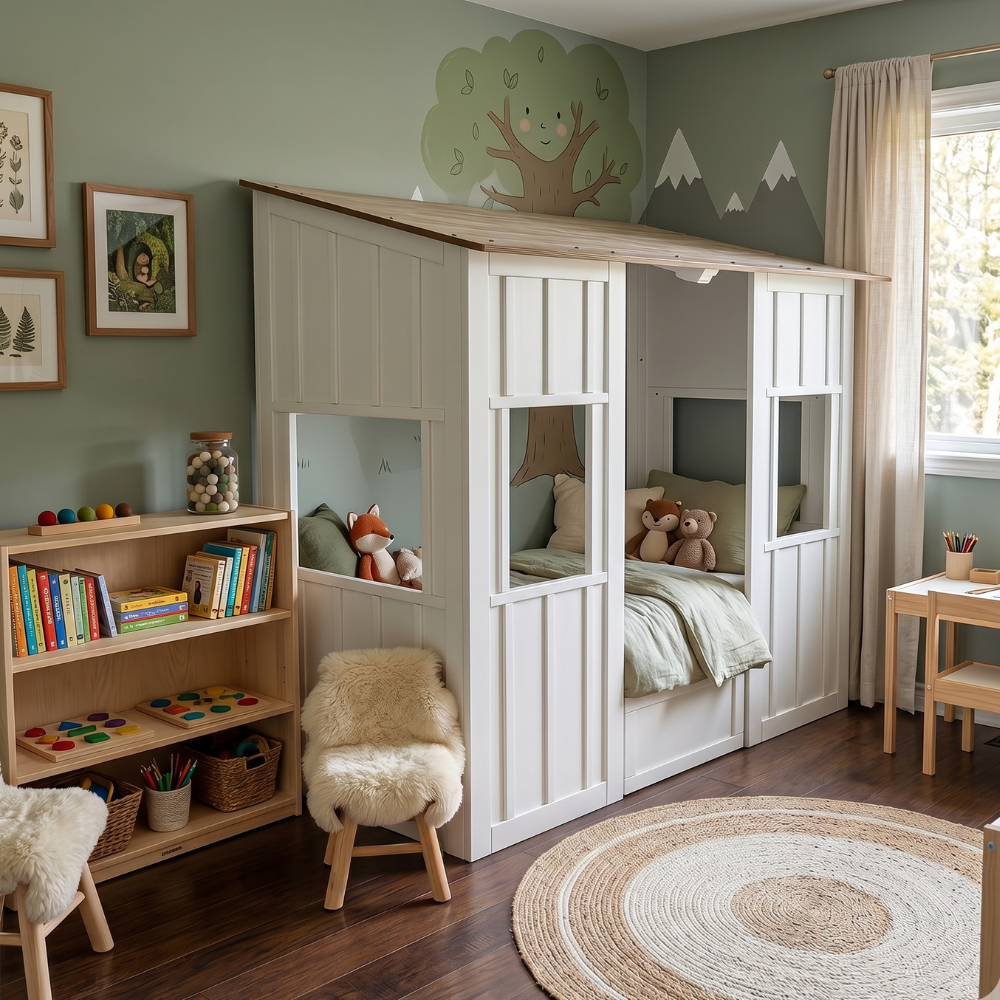 Recámara Infantil Tipo Casita Color Blanco 1000018518