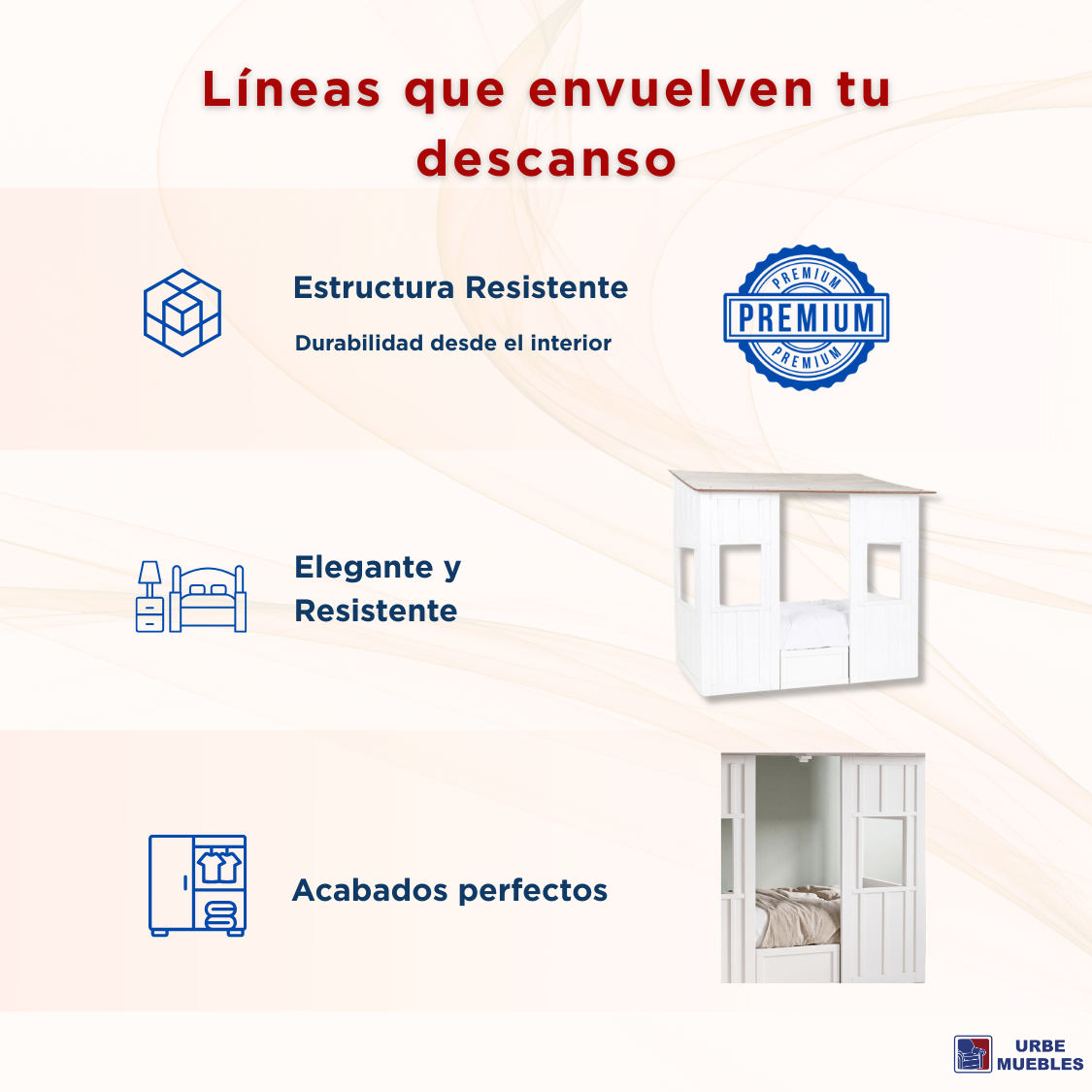 Recámara Infantil Tipo Casita Color Blanco 1000018518