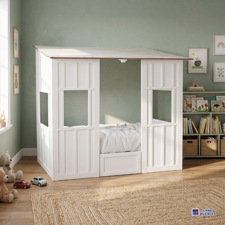 Recámara Infantil Tipo Casita Color Blanco 1000018518