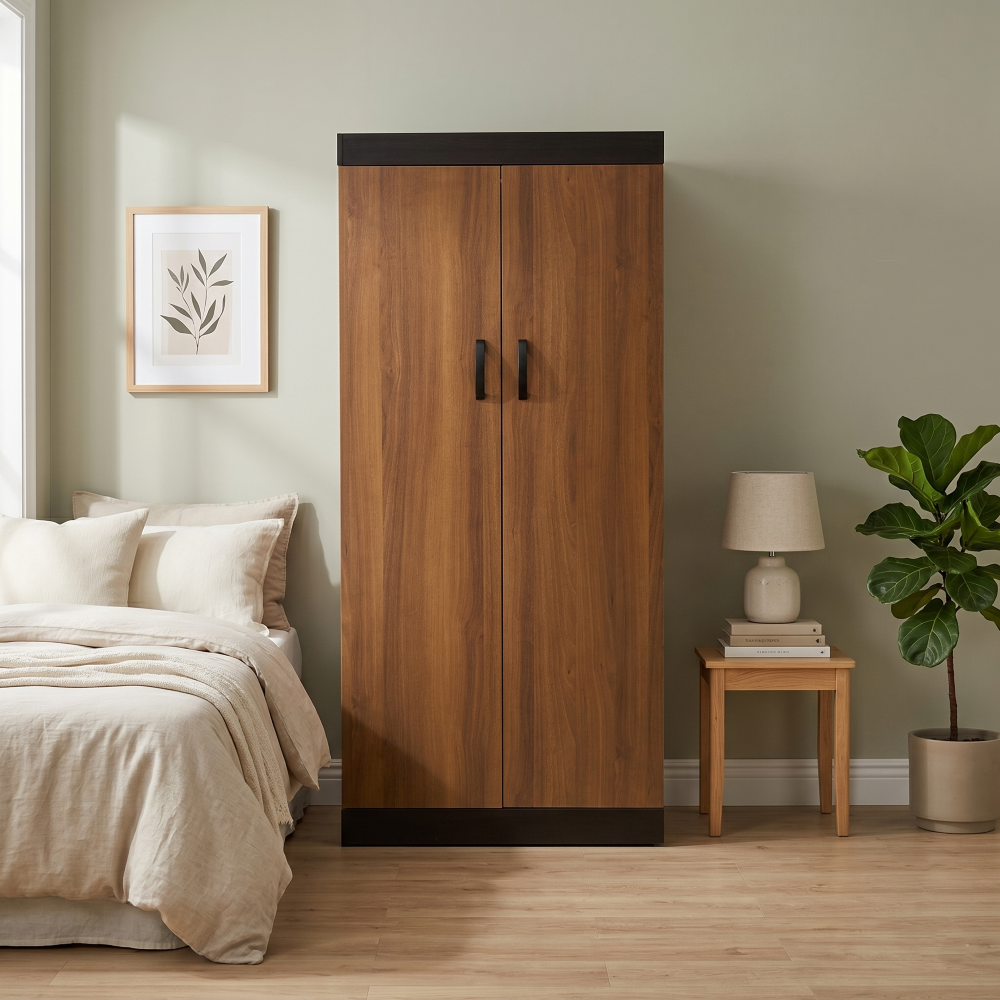 Ropero Mixto 2 Puertas con 2 Cajones Organizador de Ropa 1000018726