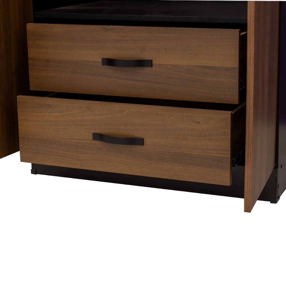 Ropero Mixto 2 Puertas con 2 Cajones Organizador de Ropa 1000018726