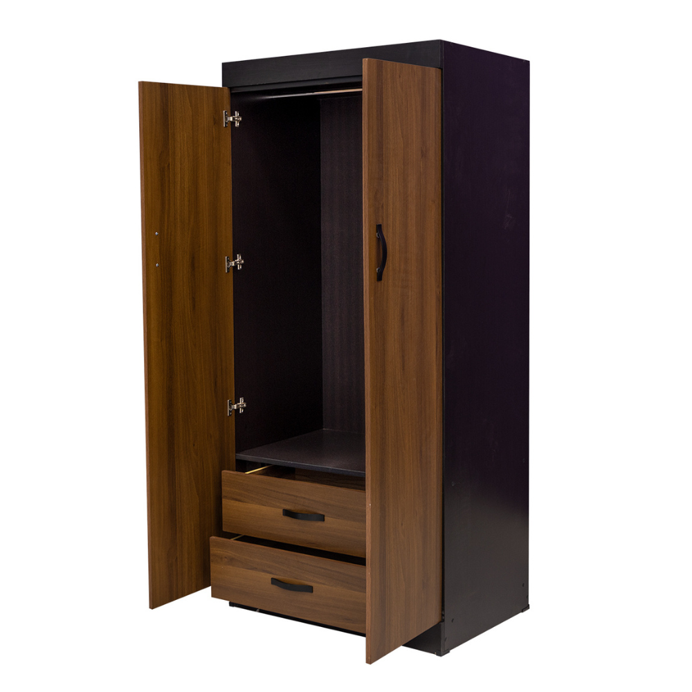 Ropero Mixto 2 Puertas con 2 Cajones Organizador de Ropa 1000018726