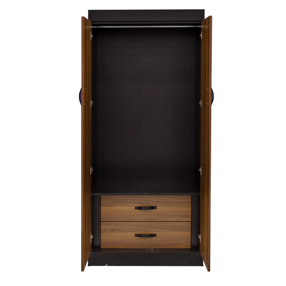 Ropero Mixto 2 Puertas con 2 Cajones Organizador de Ropa 1000018726