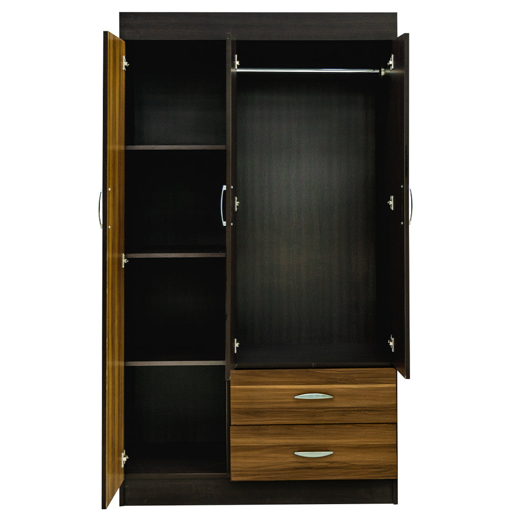Ropero Sahara 3 Puertas con 2 Cajones Organizador de Ropa 1000018789