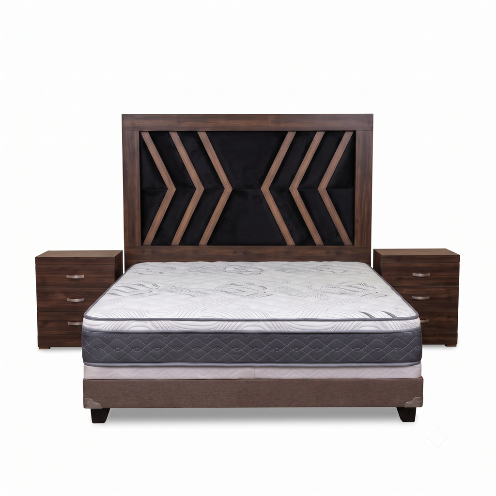 Recámara King Size Verona 6 Piezas Torres con Espejo Cajonera Baúl 1000019736