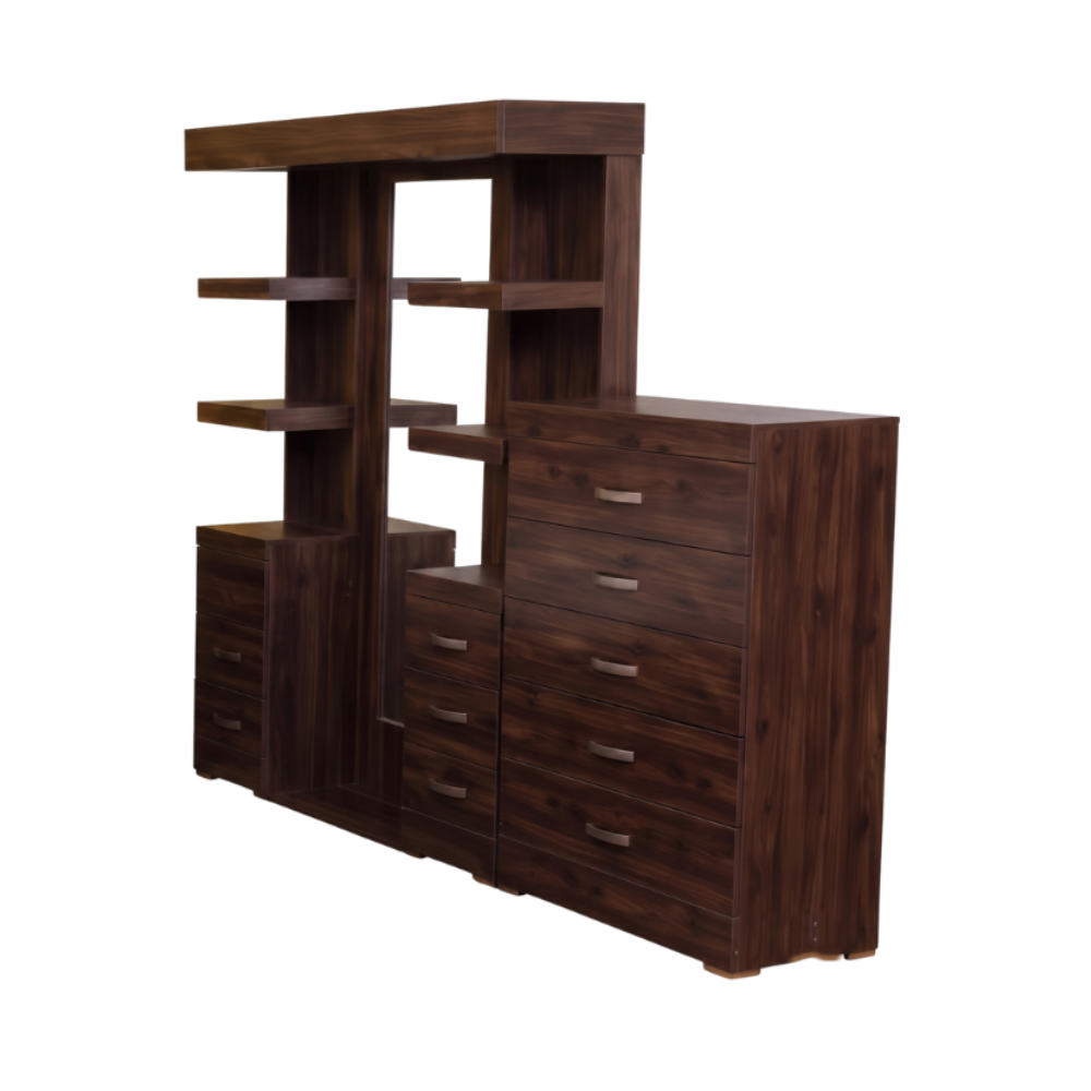 Recámara King Size Verona 6 Piezas Torres con Espejo Cajonera Baúl 1000019736