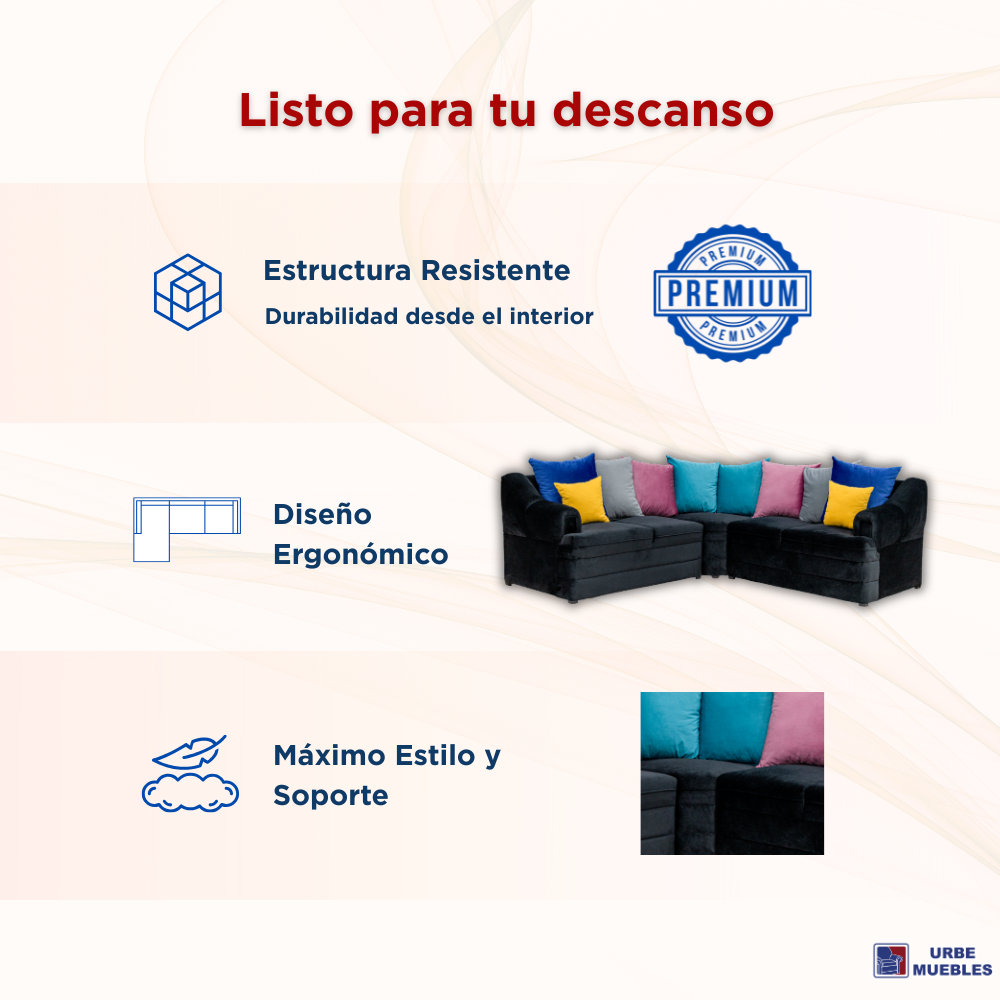 Sala Modular Moderna Karisma 3 Piezas Chocolate 1000020008