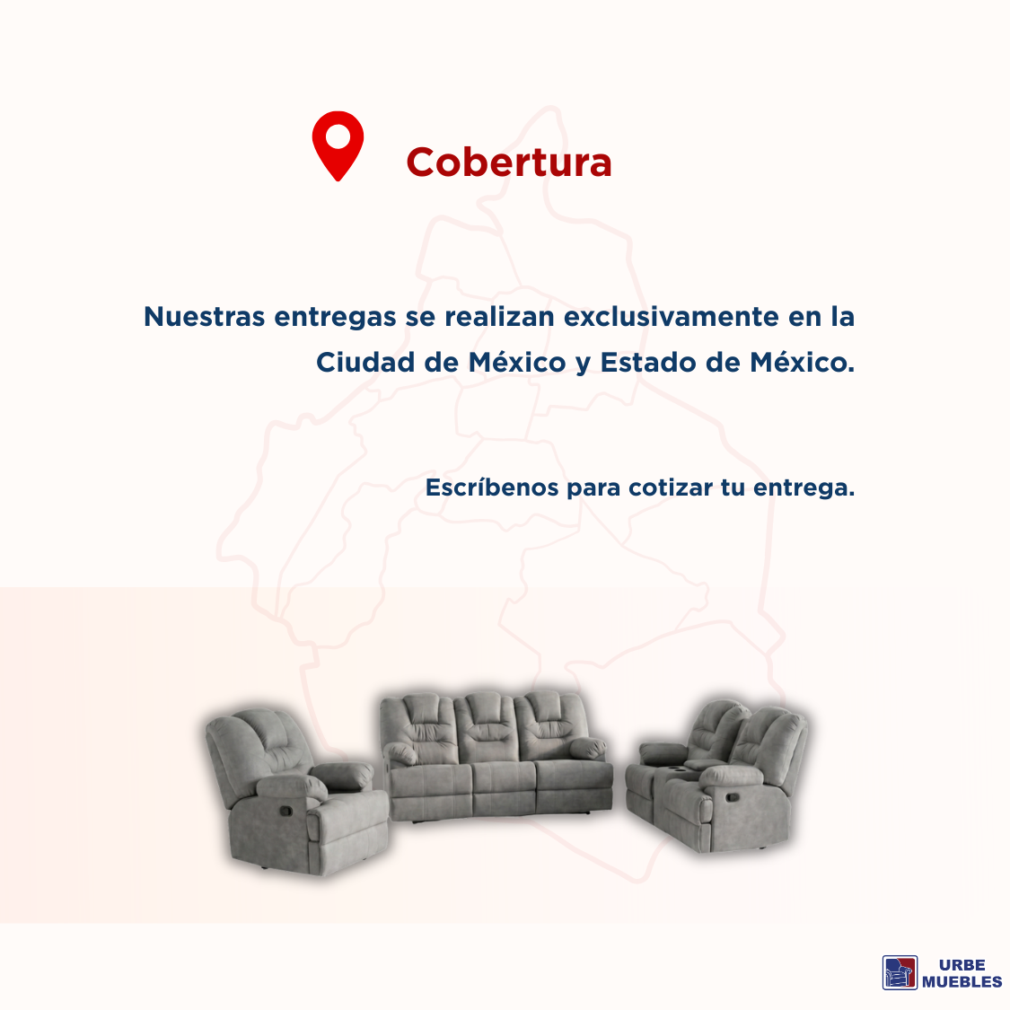 Sala Completa Reclinable (3-2-1) Ferrara 3 piezas Color Gris 1000020076