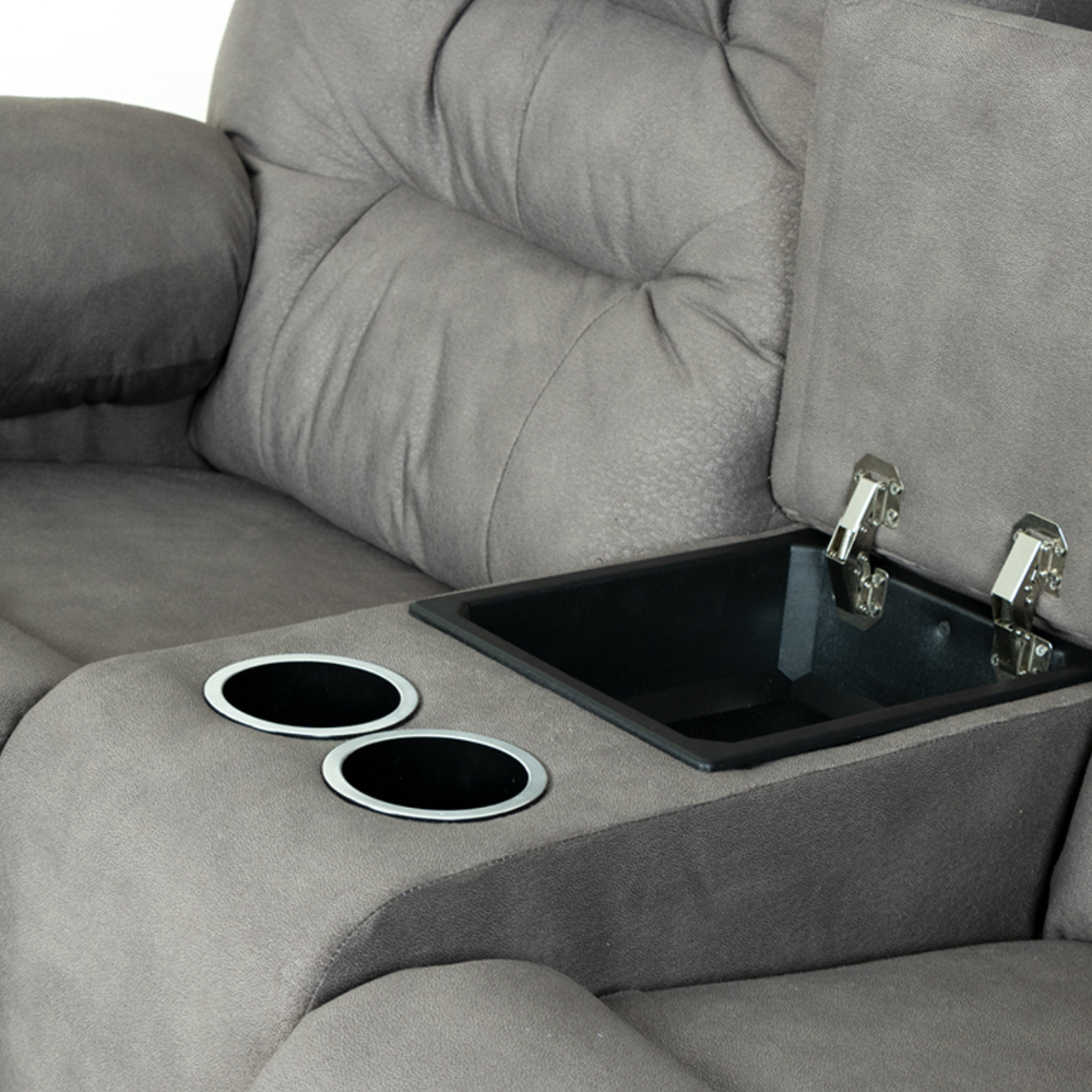 Sala Completa Reclinable (3-2-1) Ferrara 3 piezas Color Gris 1000020076