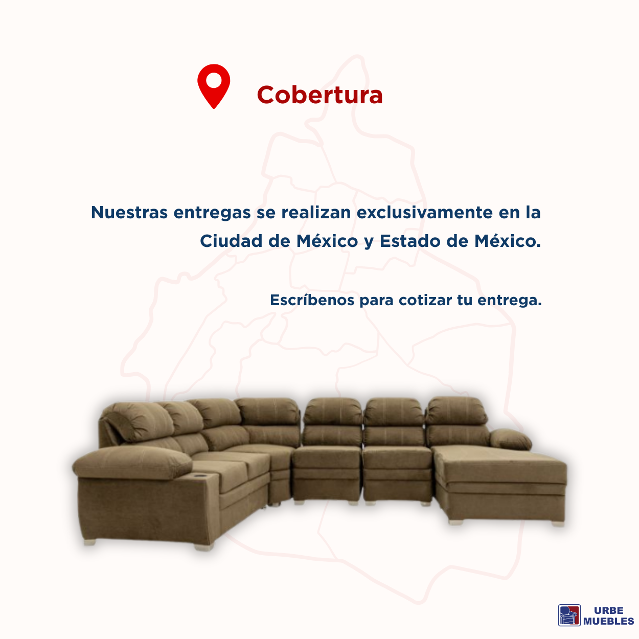 Sala Esquinera Monarca 6 Piezas Con Chaise Longue Color Café 1000020079C