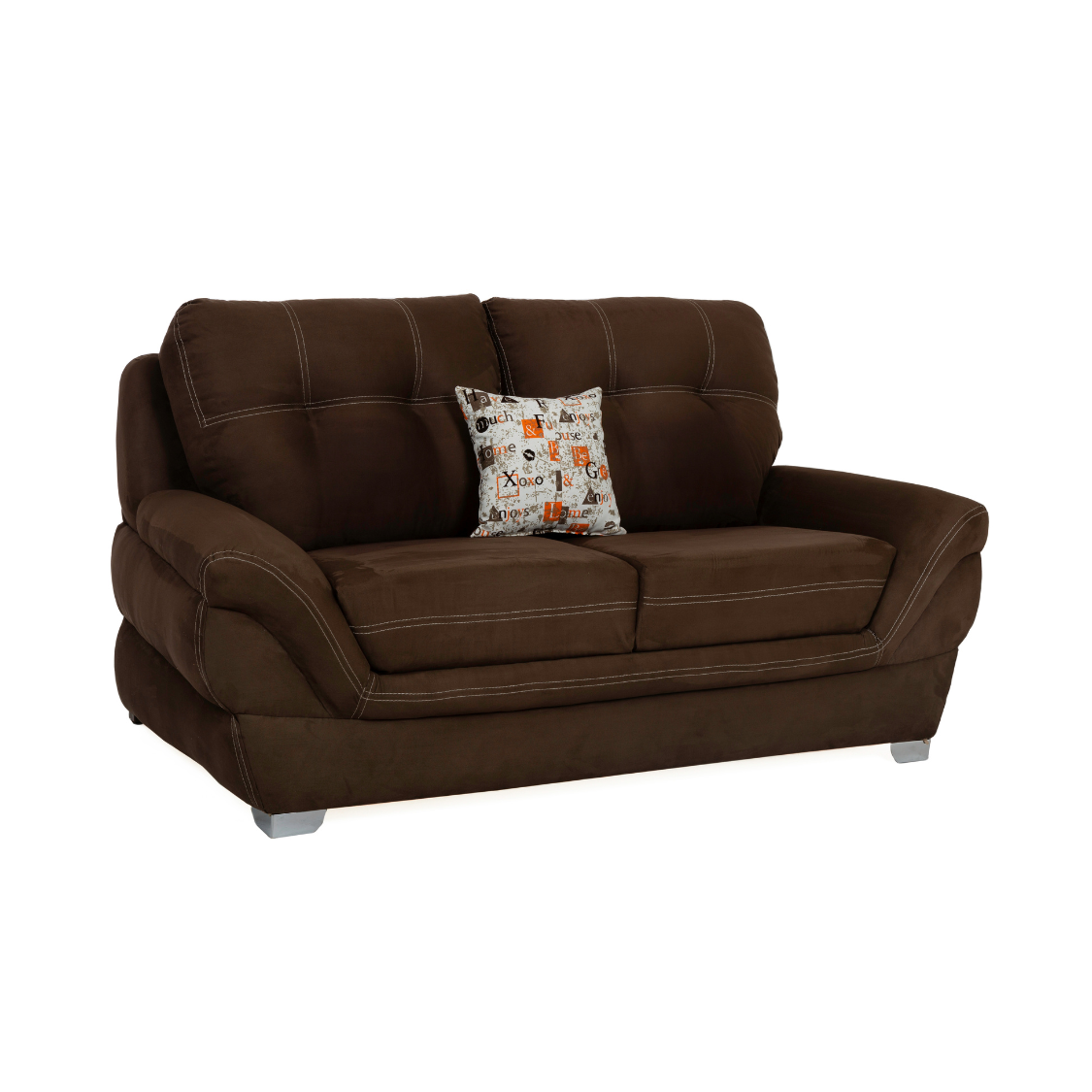 Sala Completa Britania 3 Piezas (3-2-1) Tapizada Cojines Color Chocolate 1000020209