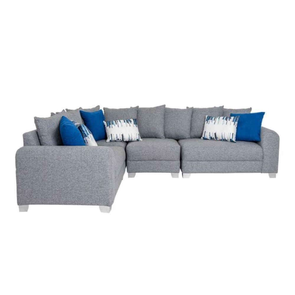 Sala Modular Blue De 3 Piezas Color Gris 1000020419