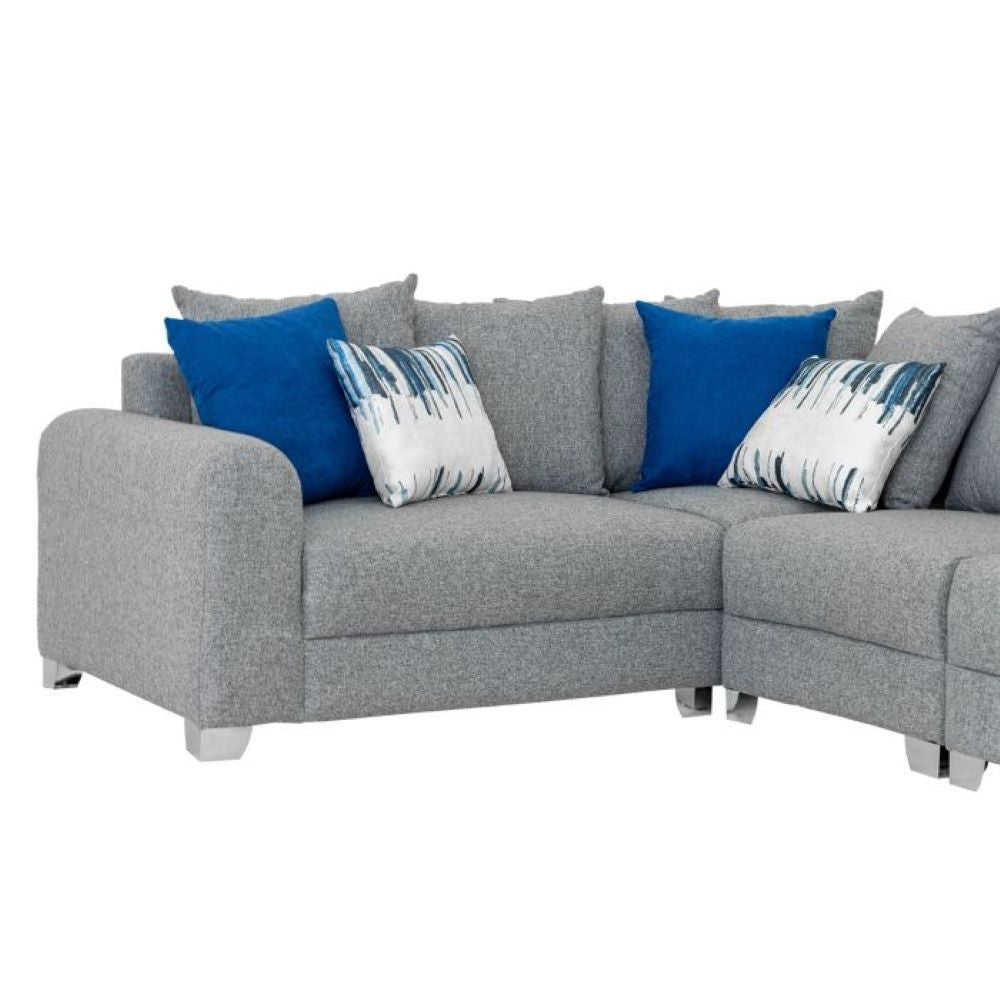 Sala Modular Blue De 3 Piezas Color Gris 1000020419