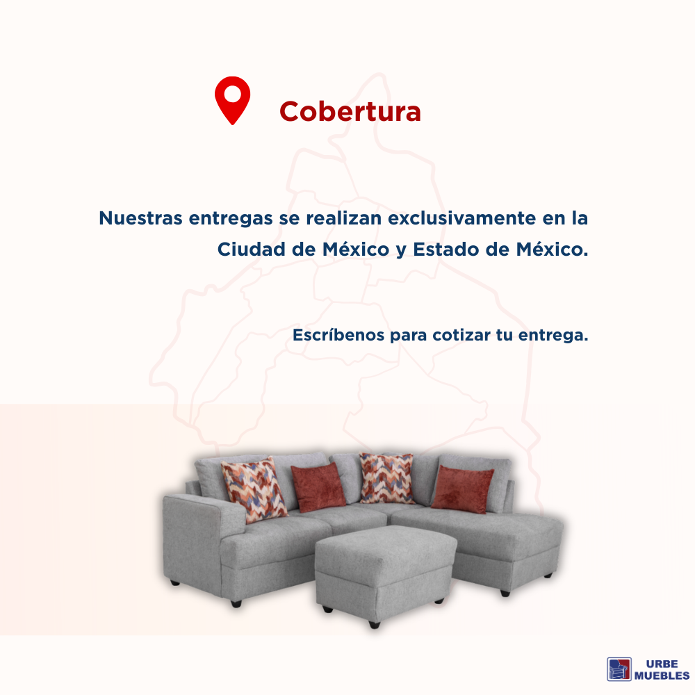Sala Modular Adela Chaise Longue y Taburete 4 Piezas Color Gris 1000020432