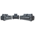 Sala Completa Genova 3 Piezas Terciopelo Color Gris 1000020473GR