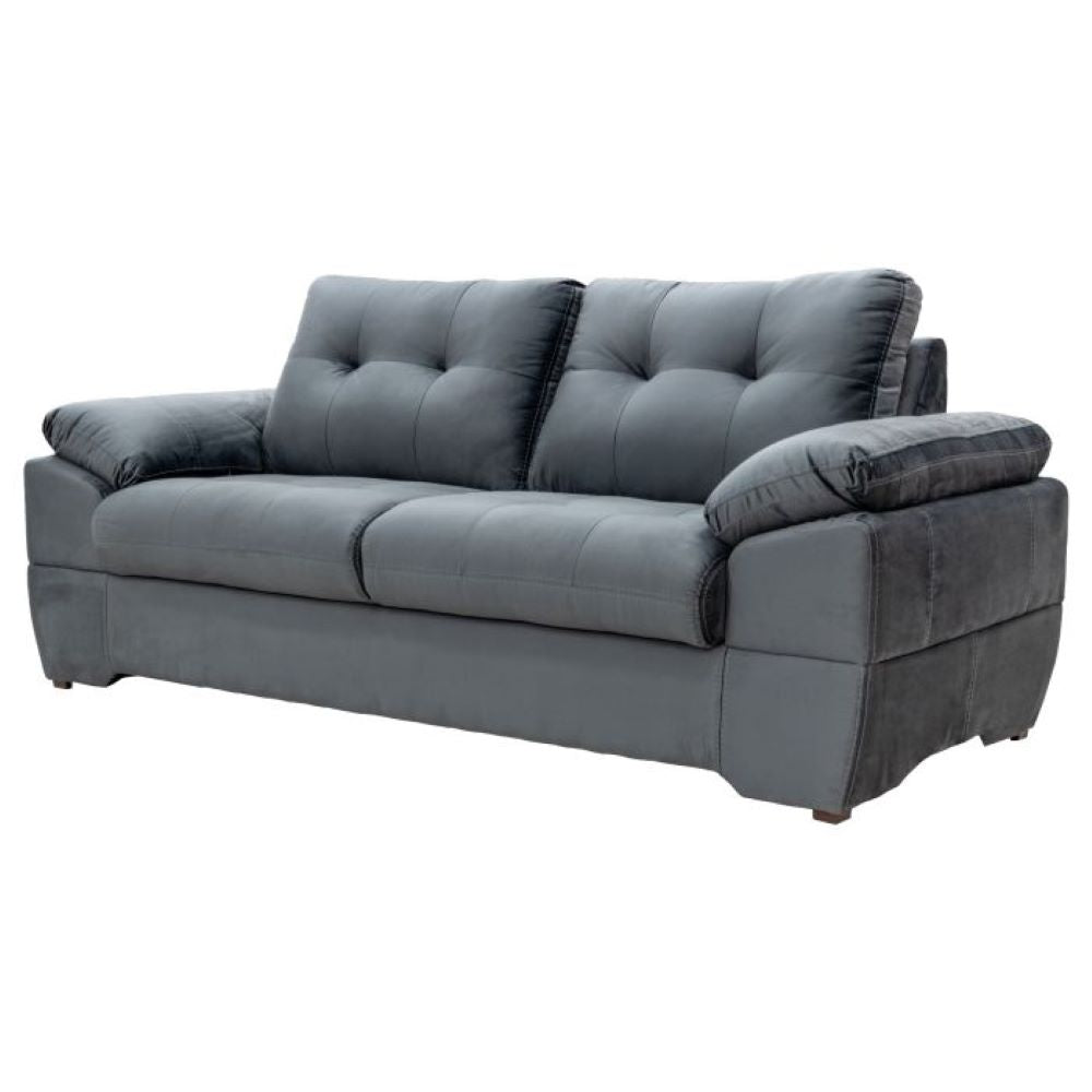 Sala Completa Genova 3 Piezas Terciopelo Color Gris 1000020473GR