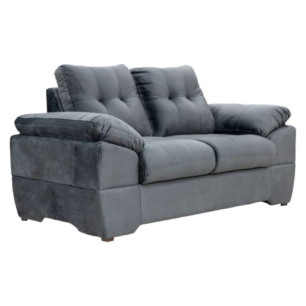 Sala Completa Genova 3 Piezas Terciopelo Color Gris 1000020473GR