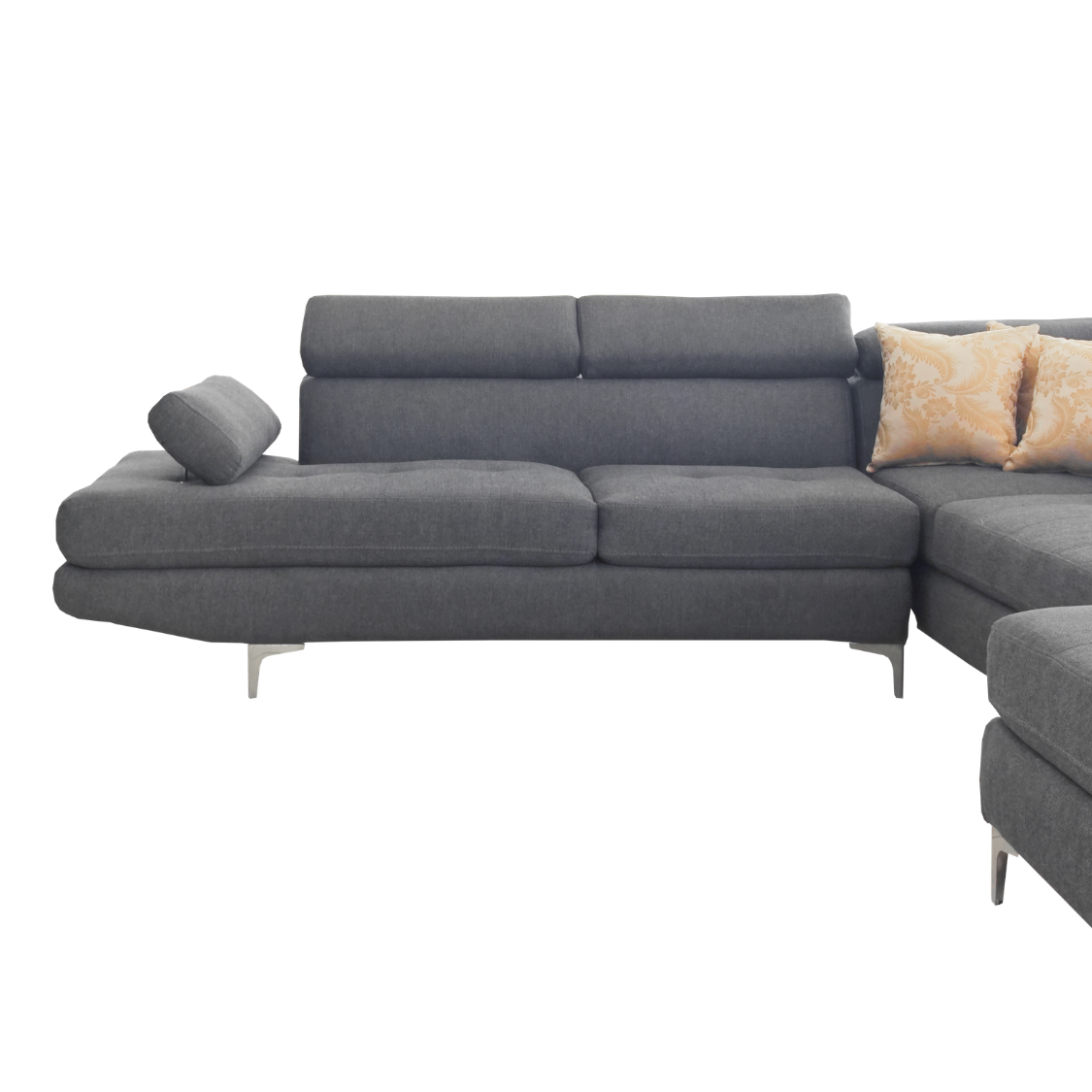 Sala Modular Ottawa Con Ottoman 4 Piezas Color Gris 1000020478