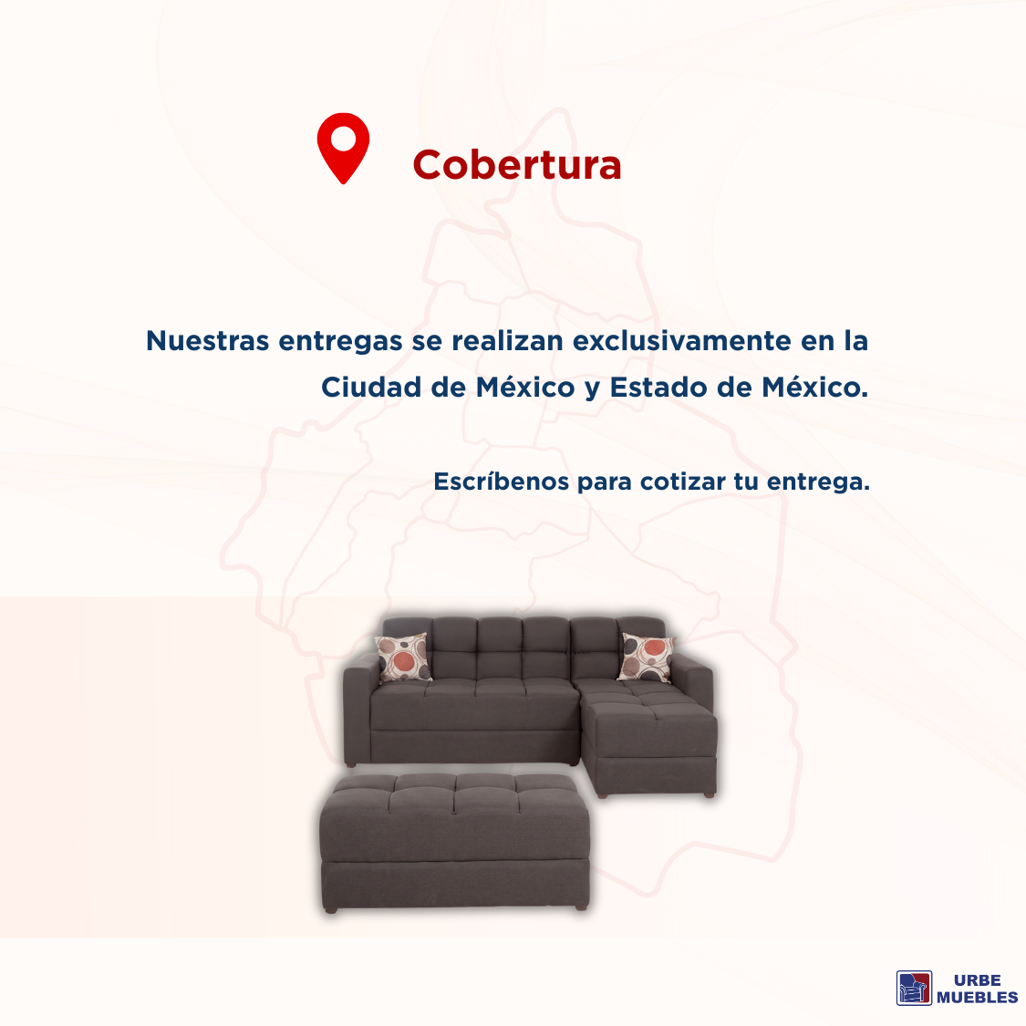 Sala Modular Andorra con Chaise Longue y Taburete Color Café 1000020869