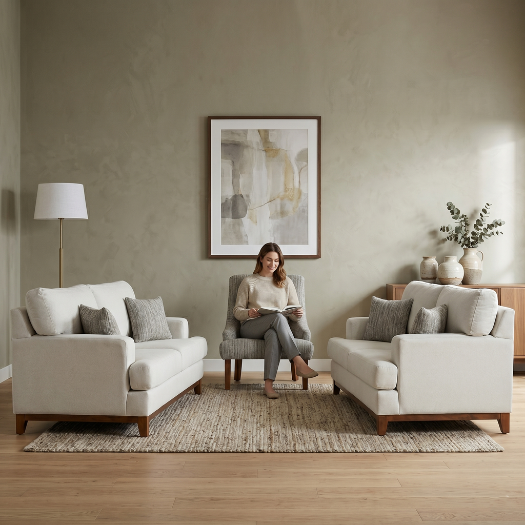Sala Completa Florencia (3-2-1) 3 Piezas Sofa Love Seat y Sillon Arena 1000020872