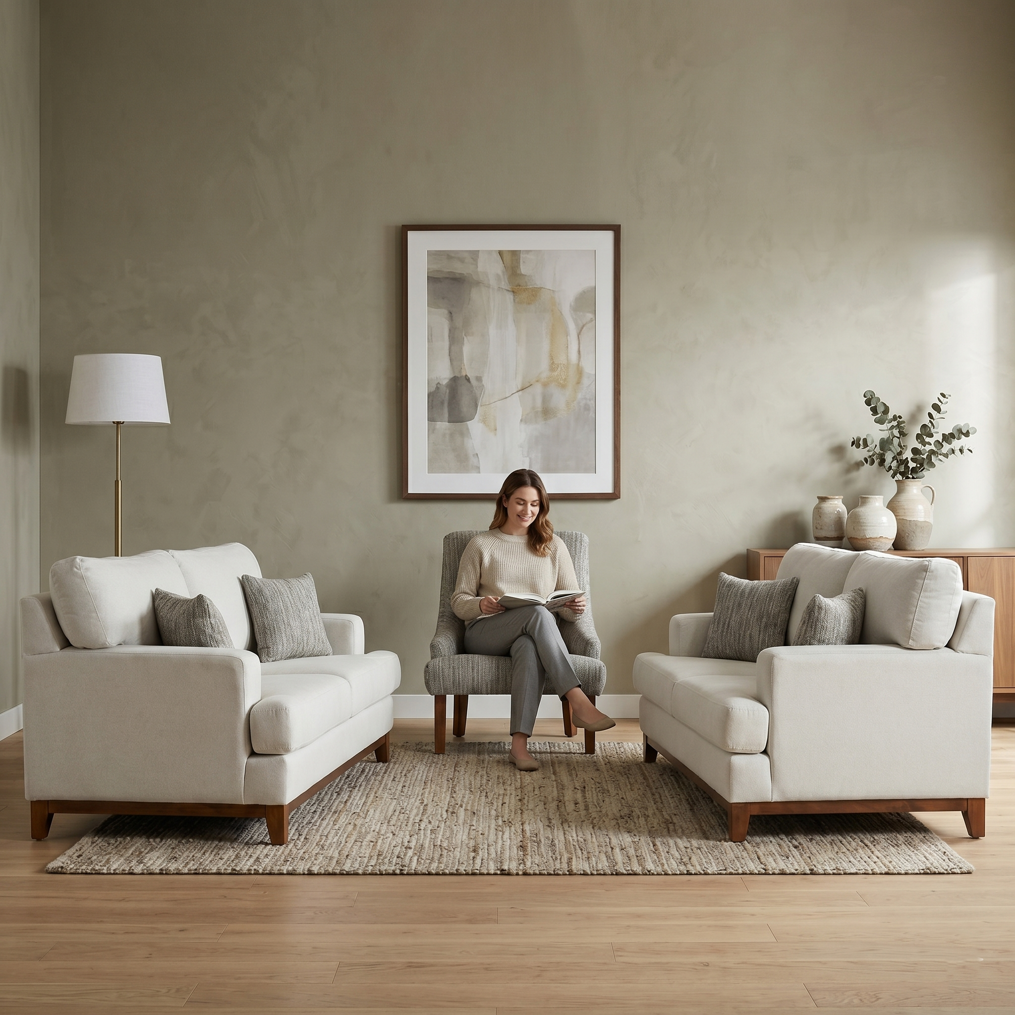 Sala Completa Florencia (3-2-1) 3 Piezas Sofa Love Seat y Sillon Arena 1000020872