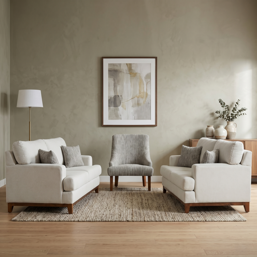 Sala Completa Florencia (3-2-1) 3 Piezas Sofa Love Seat y Sillon Arena 1000020872