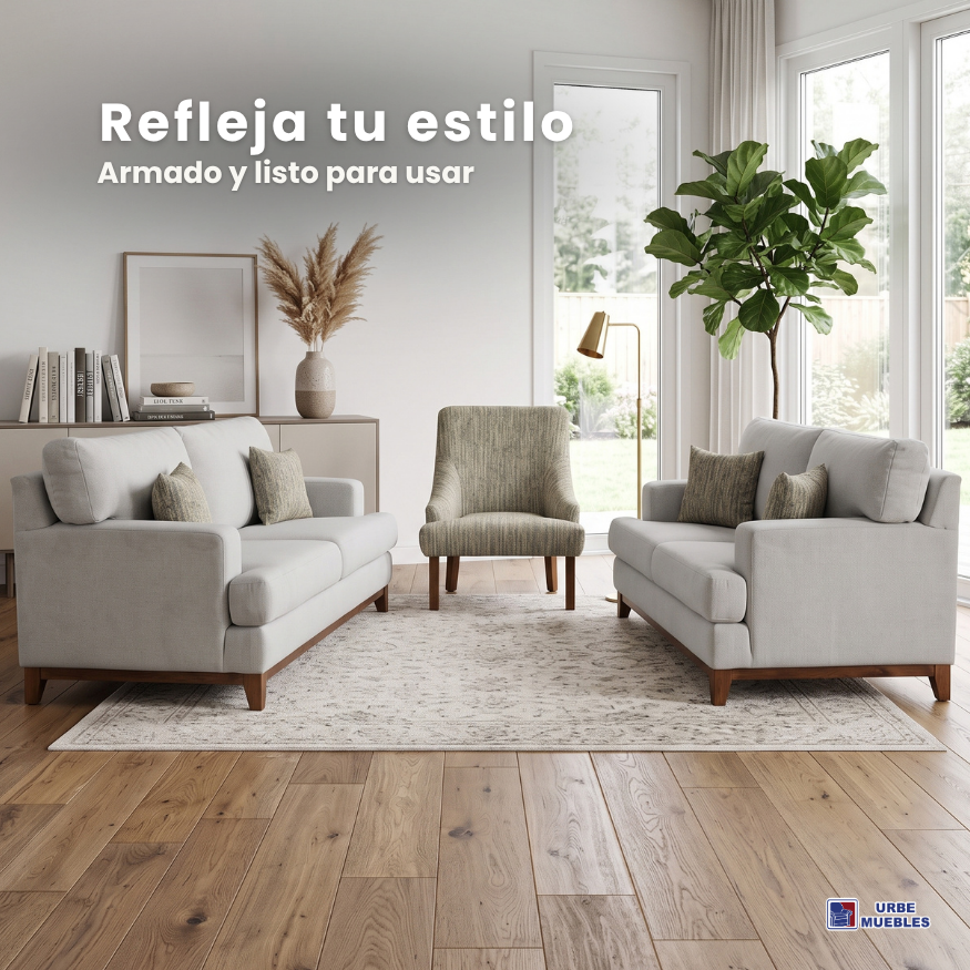 Sala Completa Florencia (3-2-1) 3 Piezas Sofa Love Seat y Sillon Arena 1000020872