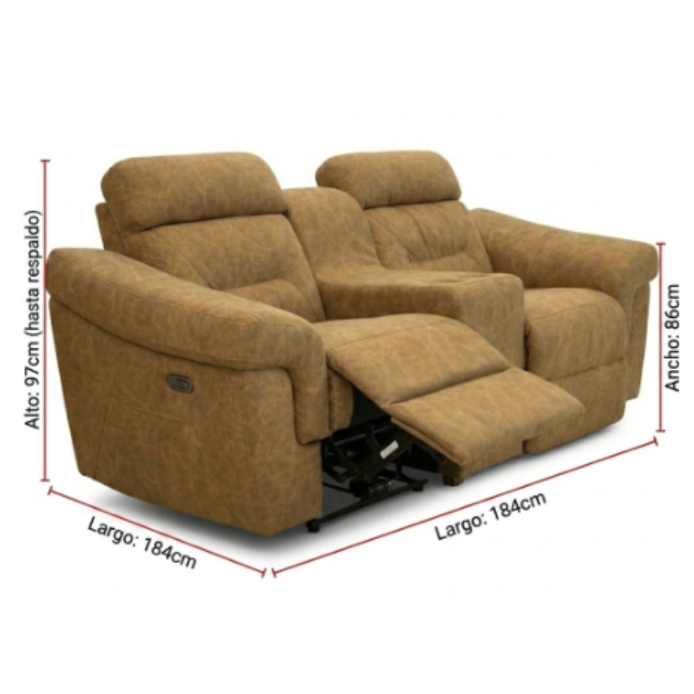 Sala Modular Esquinera Reclinable Madrid 6 Plazas Colo Camel 1000020899