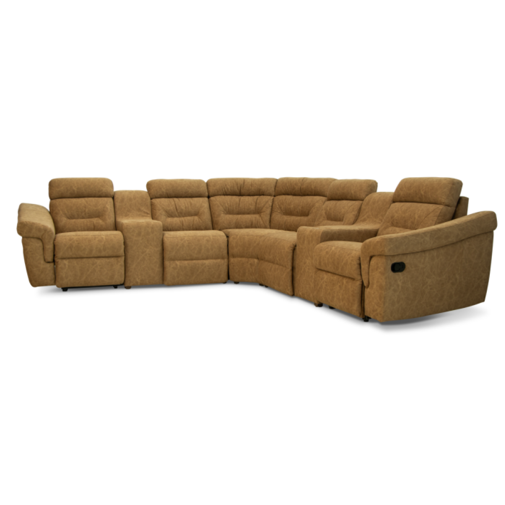 Sala Modular Esquinera Reclinable Madrid 6 Plazas Colo Camel 1000020899