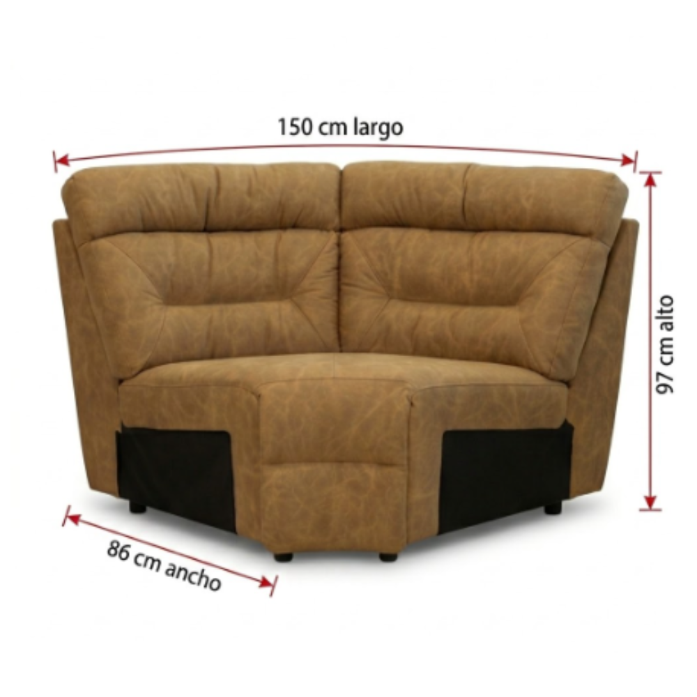 Sala Modular Esquinera Reclinable Madrid 6 Plazas Colo Camel 1000020899