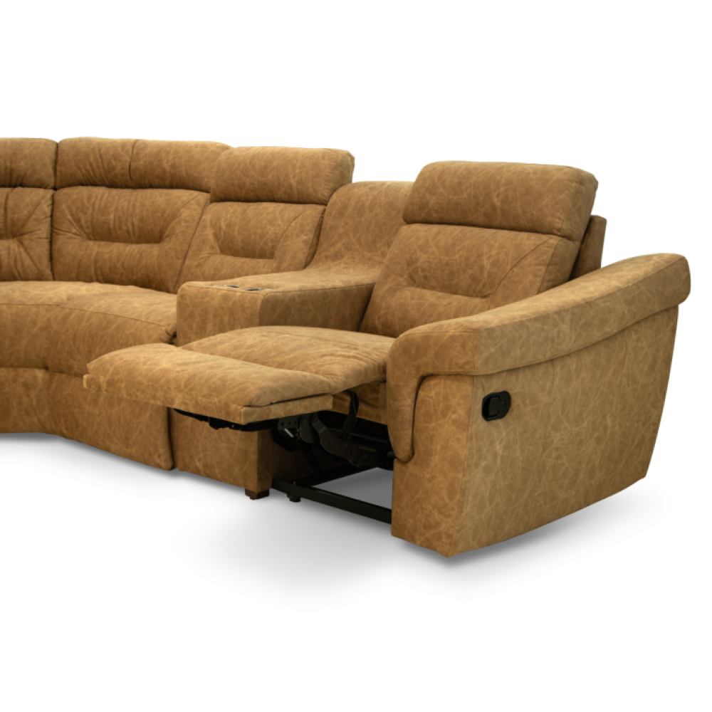 Sala Modular Esquinera Reclinable Madrid 6 Plazas Colo Camel 1000020899