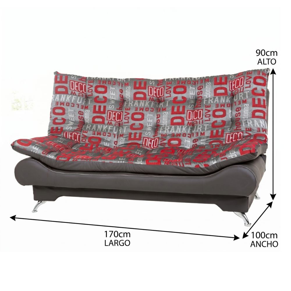 Sofa Cama de 3 Posiciones Soria Color Gris 1000021056