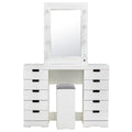 Tocador Vanity Yildi con Espejo y Focos Color Blanco 1000021503
