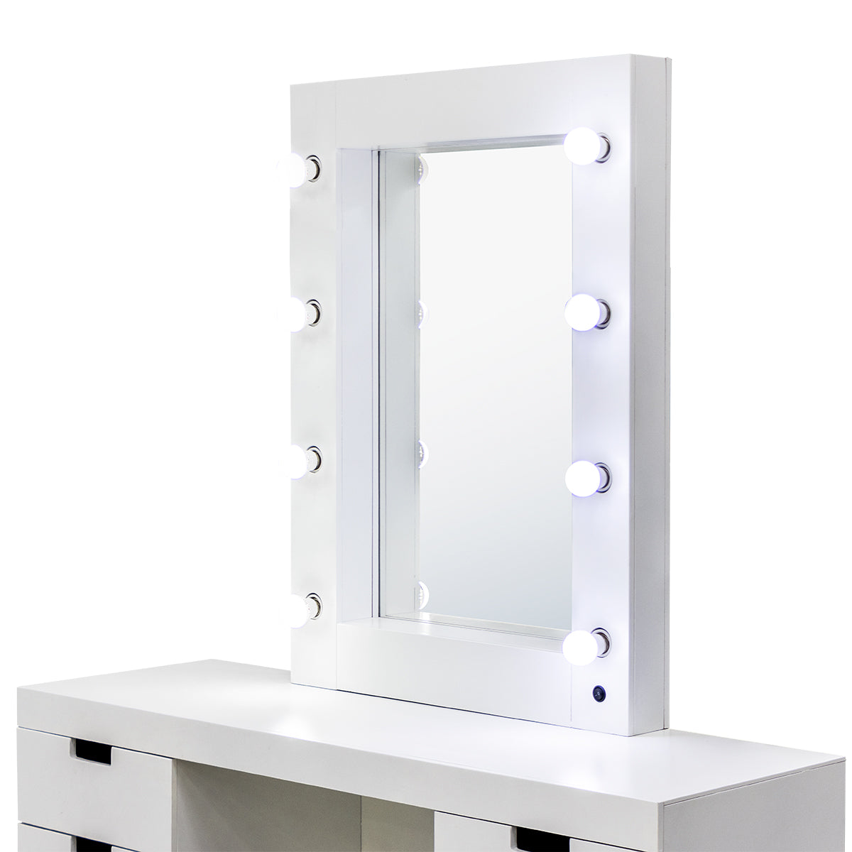 Tocador Vanity Yildi con Espejo y Focos Color Blanco 1000021503