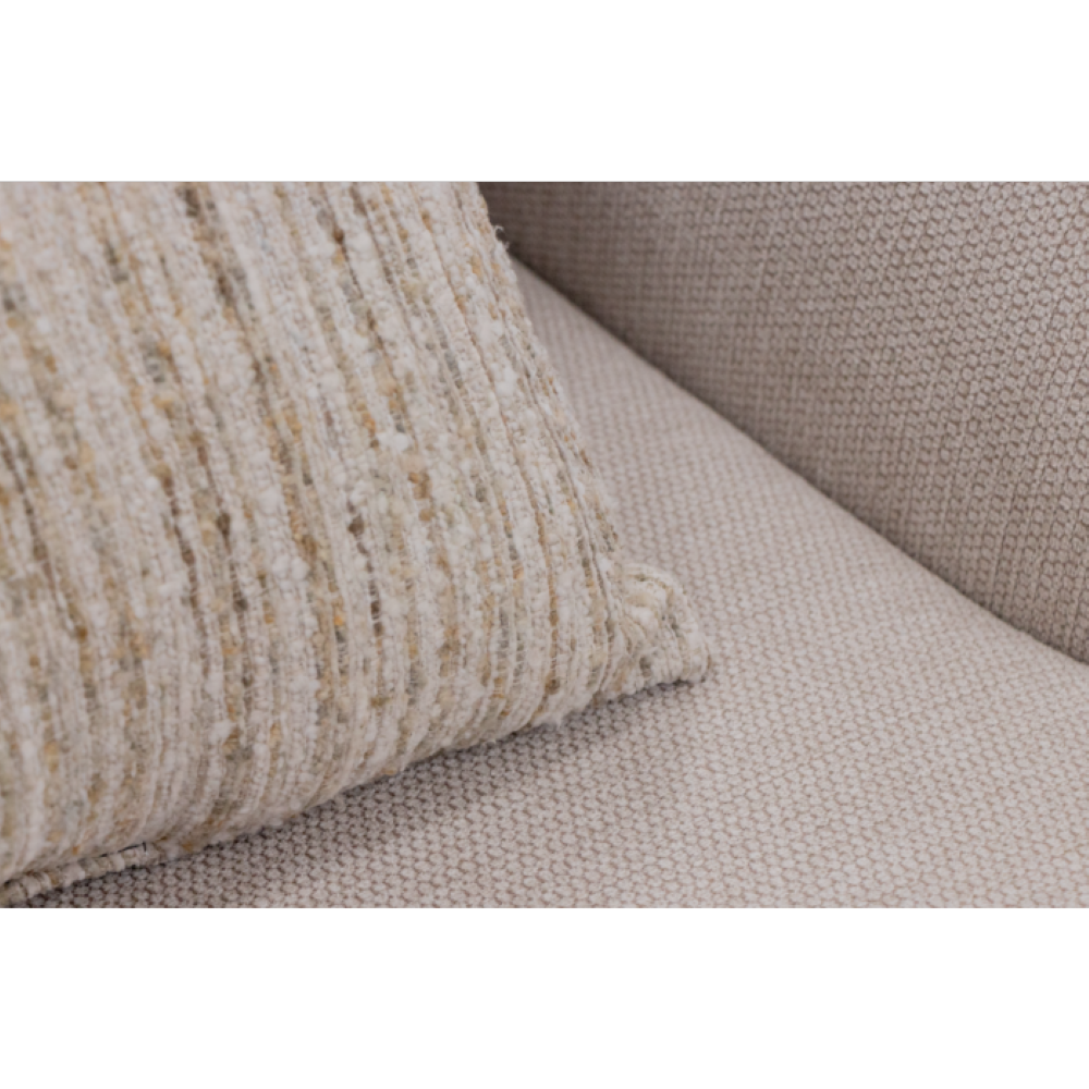 Sala Modular Creta 2 Piezas Con Chaise Longue con Cojines Color Beige 1000021517
