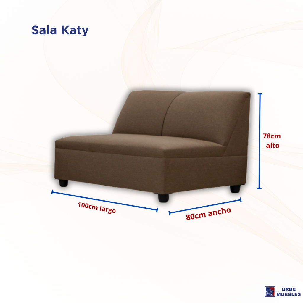 Sala Modular Katy 2 Love Seats Color Café 1000021554