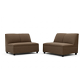 Sala Modular Katy 2 Love Seats Color Café 1000021554