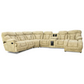 Sala Reclinable Morelia 5 Piezas Con Bocinas Audio y Consola Color Arena 1000021558