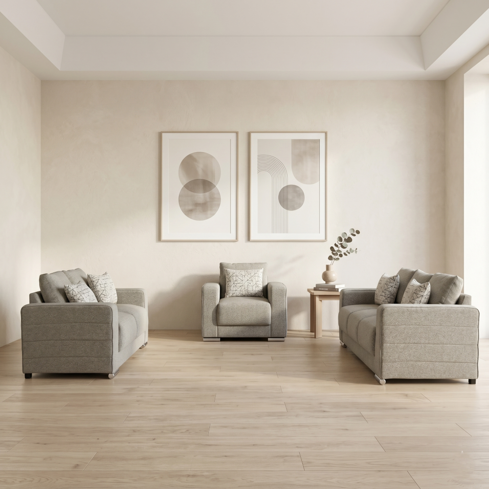 Sala Completa Julie (3-2-1) 3 piezas Color Beige 1000021617