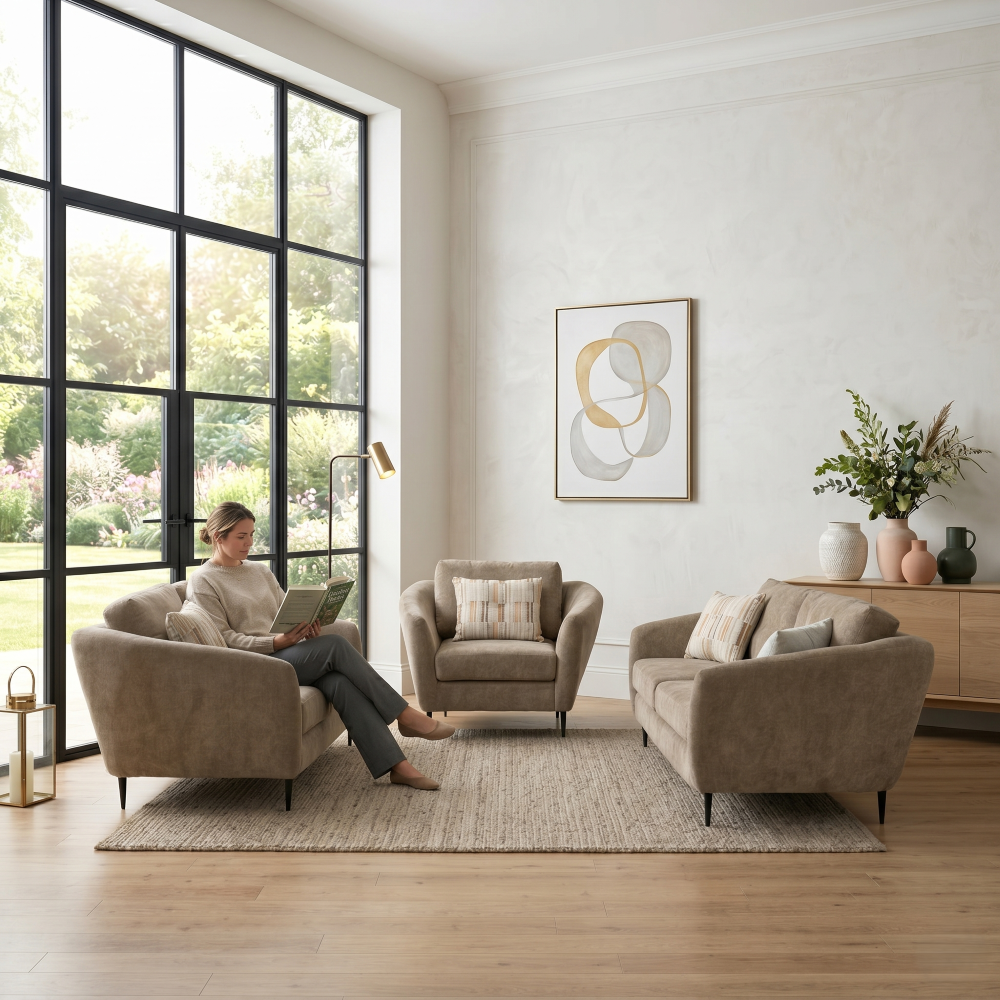 Sala Completa Kuri (3-2-1) 3 Piezas Sofa Love Seat y Sillon 1000021634