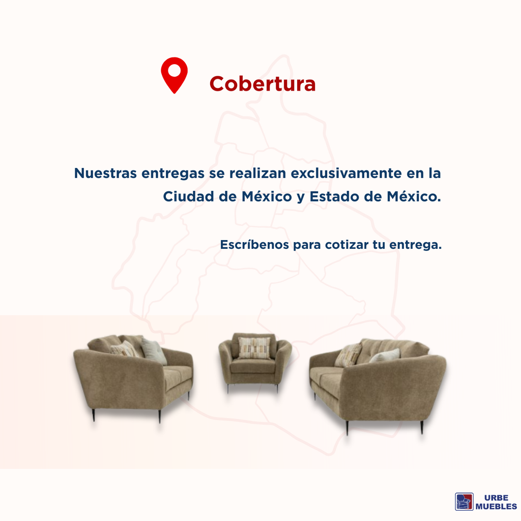Sala Completa Kuri (3-2-1) 3 Piezas Sofa Love Seat y Sillon 1000021634