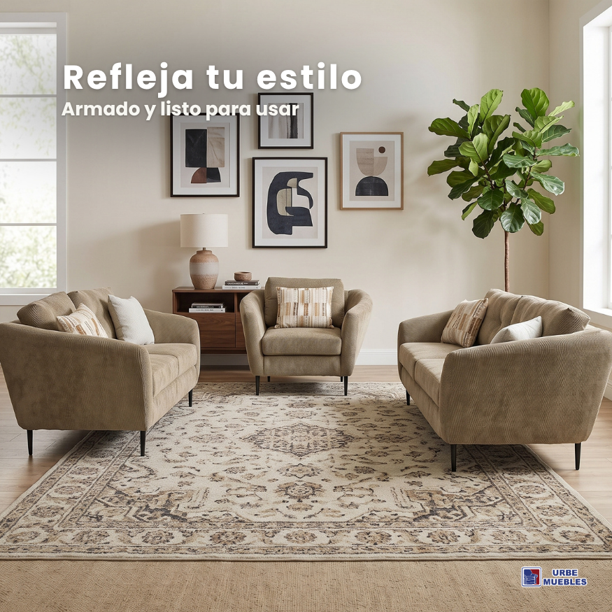 Sala Completa Kuri (3-2-1) 3 Piezas Sofa Love Seat y Sillon 1000021634